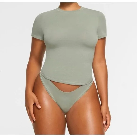 Skims Cotton Jersey T-Shirt AP-TSH-0638 Mineral Small - Picture 2 of 5